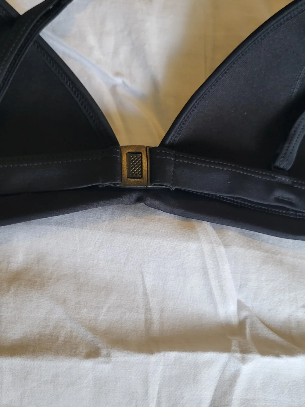 triangl swimwear Black Triangle Neoprene Bikini Top